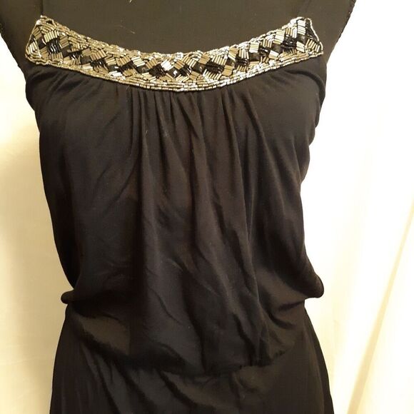 NWT Tart Dress Size M Beaded Neckline Above Knee Spaghetti Straps Bloused Waist - Picture 4 of 12
